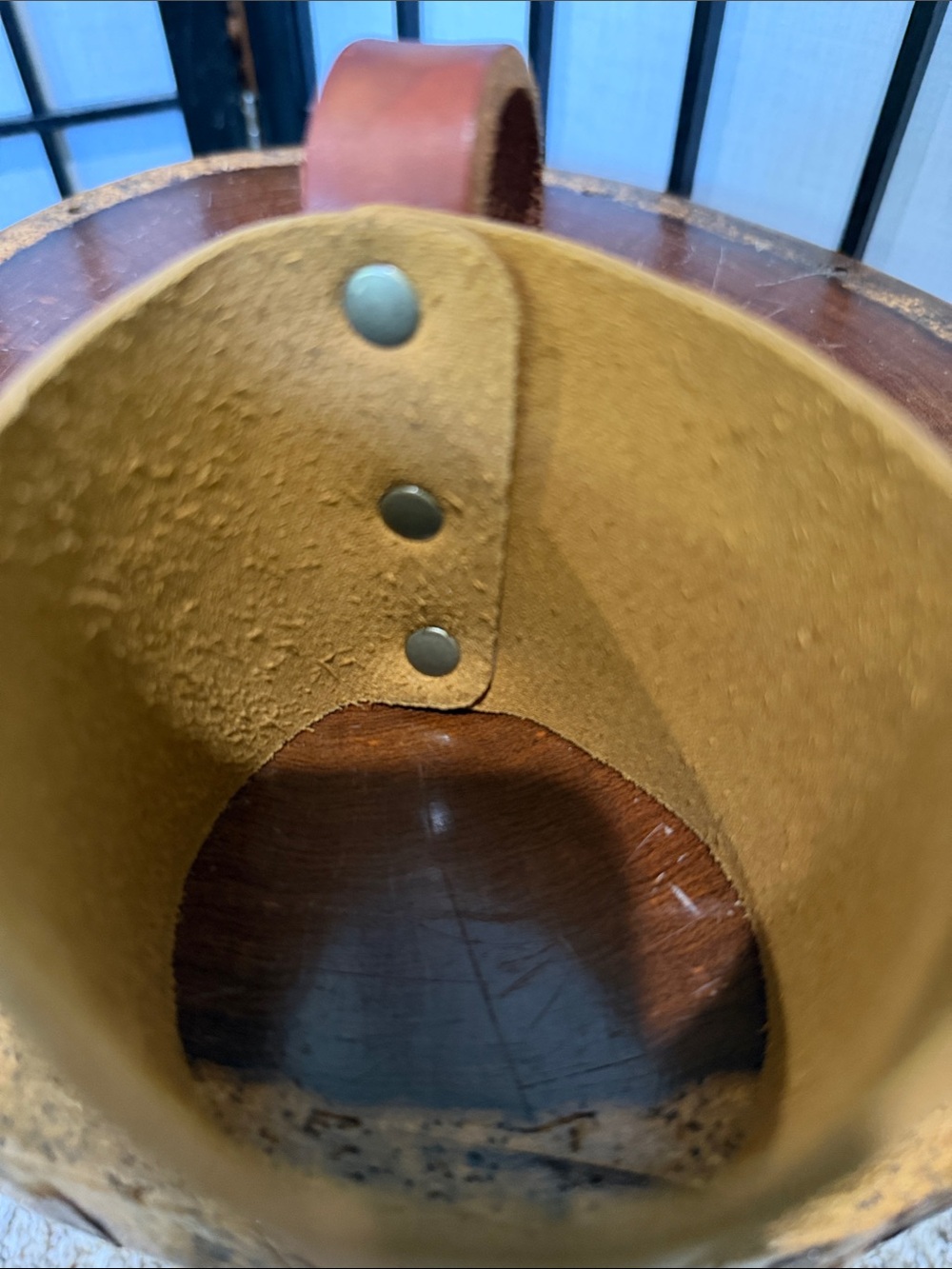 Portland Leather Goods PLG Warm Brown Leather Cup coffee Holder with Handle NWOT - Picture 5 of 5